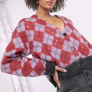 ✨The Ragged Priest argyle cardigan✨